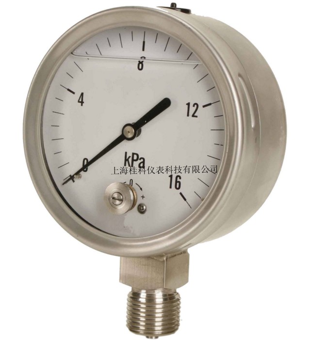 不锈钢耐震膜盒压力表